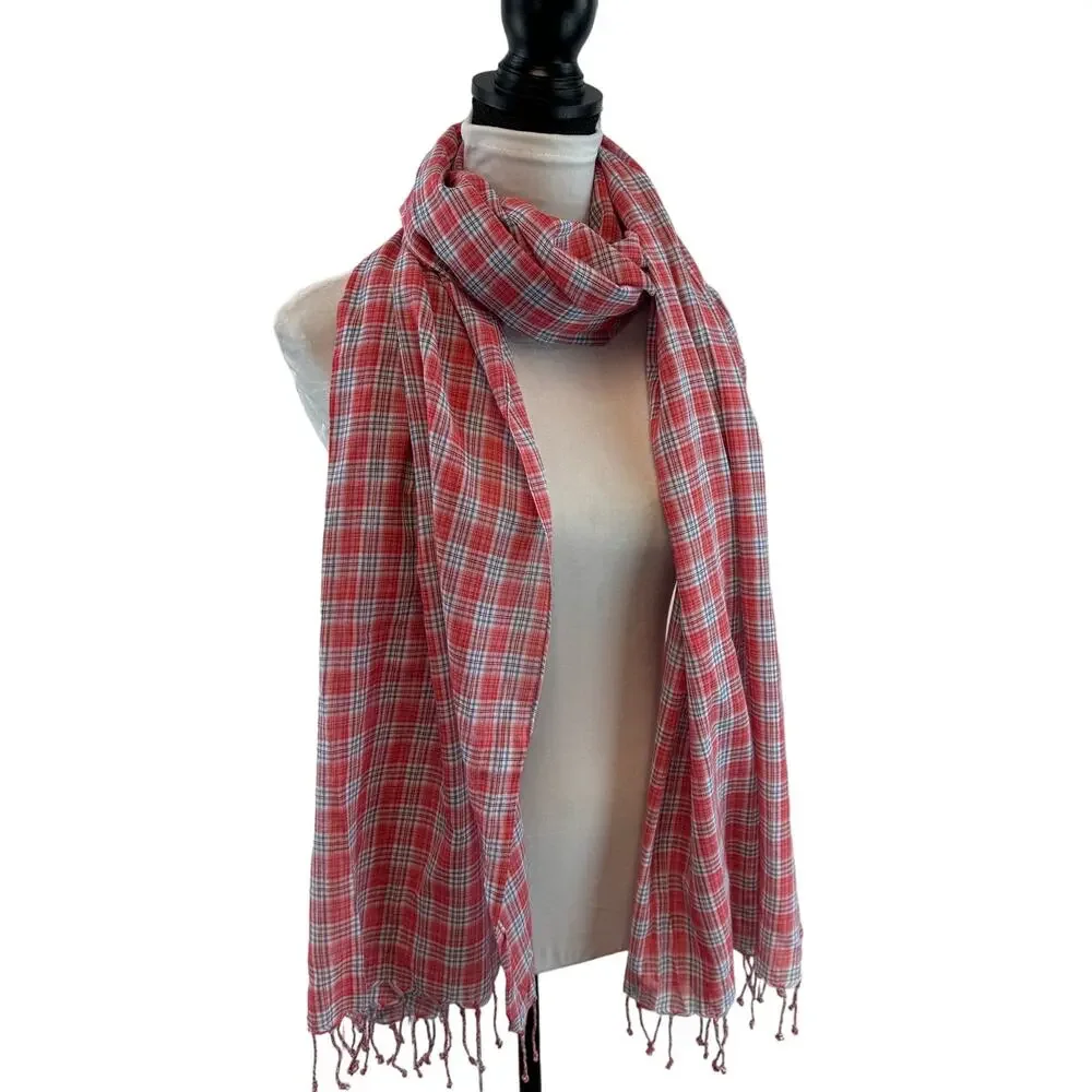 2- NWT Y2K American Eagle Red/Black/White Rectangle & Square Scarf One Size - Picture 4 of 13